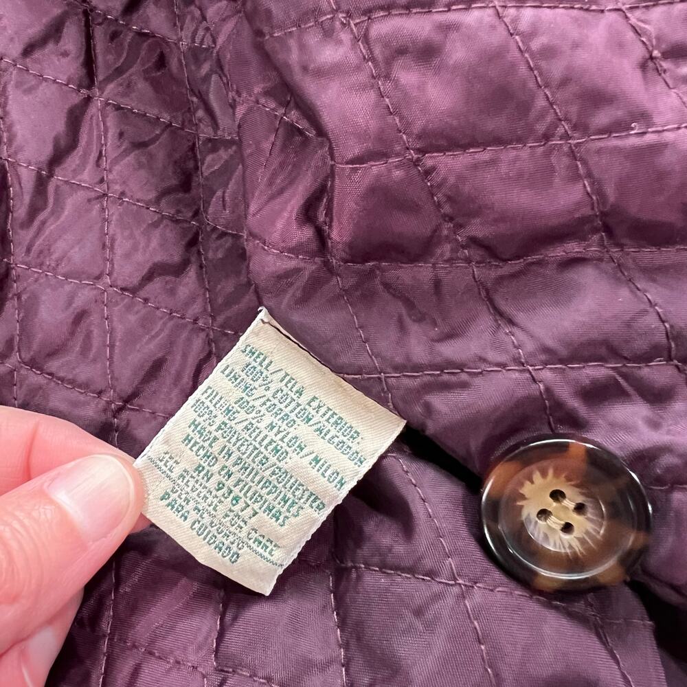 St. John's Bay Vintage Purple Corduroy Button Jacket Women's size Medium Petite - Picture 8 of 8